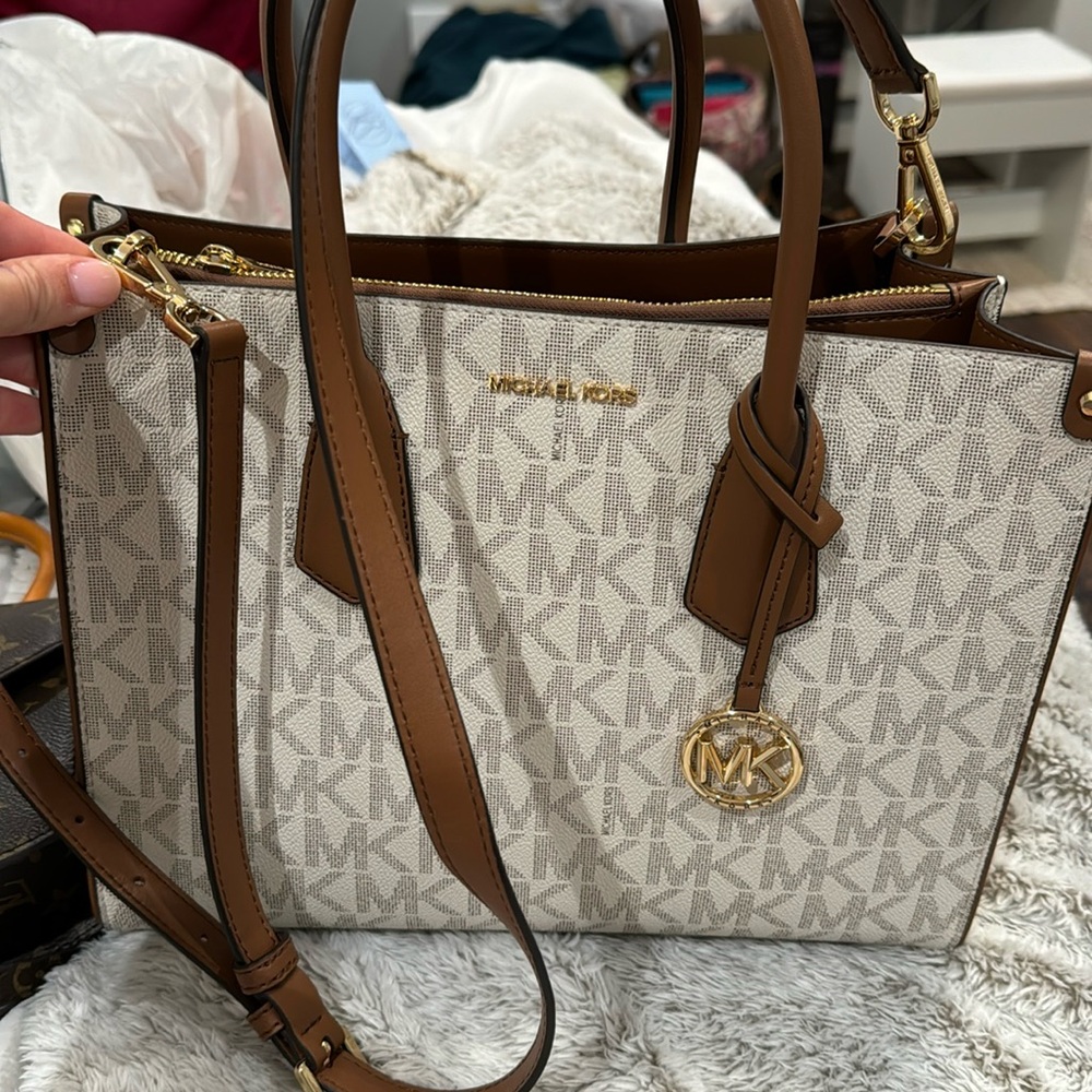 Michael Kors Vanilla/Lugg LG Satchel